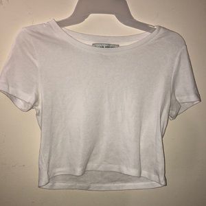 white crop top